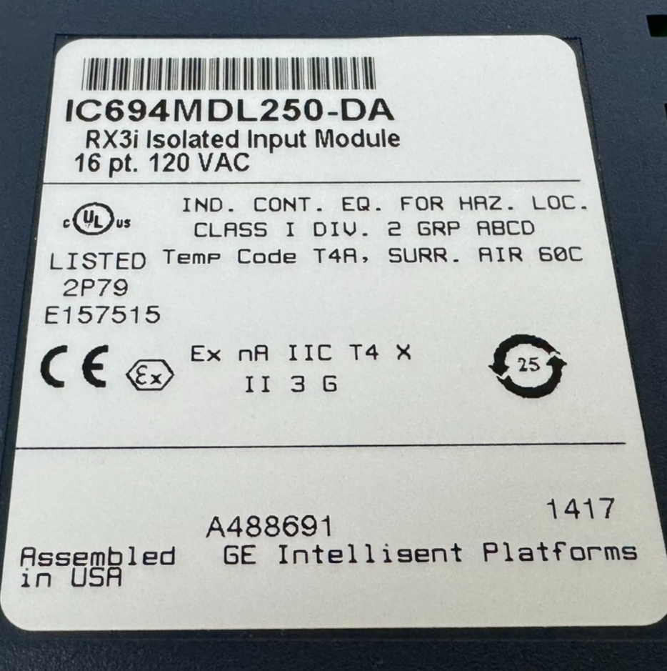 NEW GE FANUC IC694MDL250-DA RX3i ISOLATED INPUT MODULE IC694MDL250 - SB ...