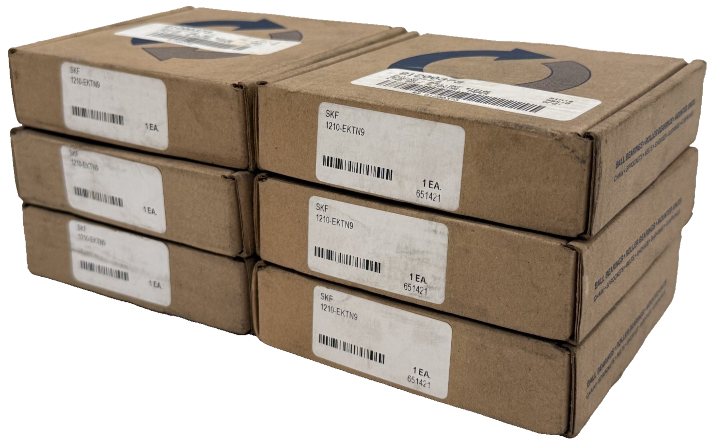 NEW LOT OF 6 SKF 1210-EKTN9 1210EKTN9 SELF ALIGNING BALL BEARINGS