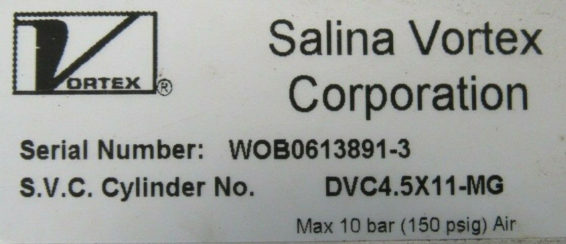 NEW SALINA VORTEX SA11V1-WS1 PNEUMATIC GATE VALVE 11" DVC4.5X11-MG SA11V1WS1 - Image 4