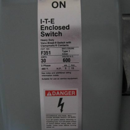 NEW SIEMENS F-351 SAFETY SWITCH ENCLOSURE F351