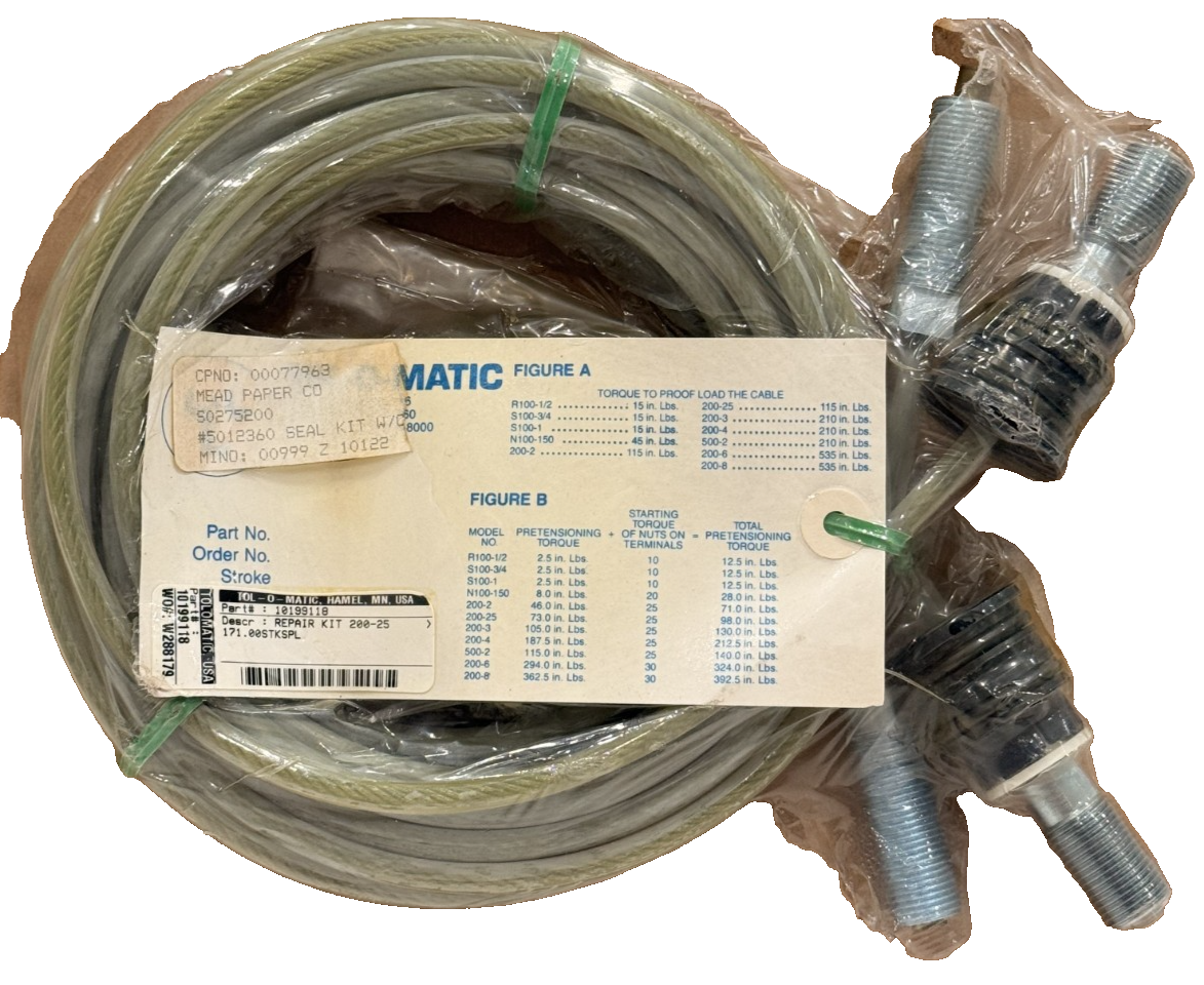 NEW TOLOMATIC 5012360 200-25 REPAIR KIT 171.00STKSPL 10199118 20025 - Image 4