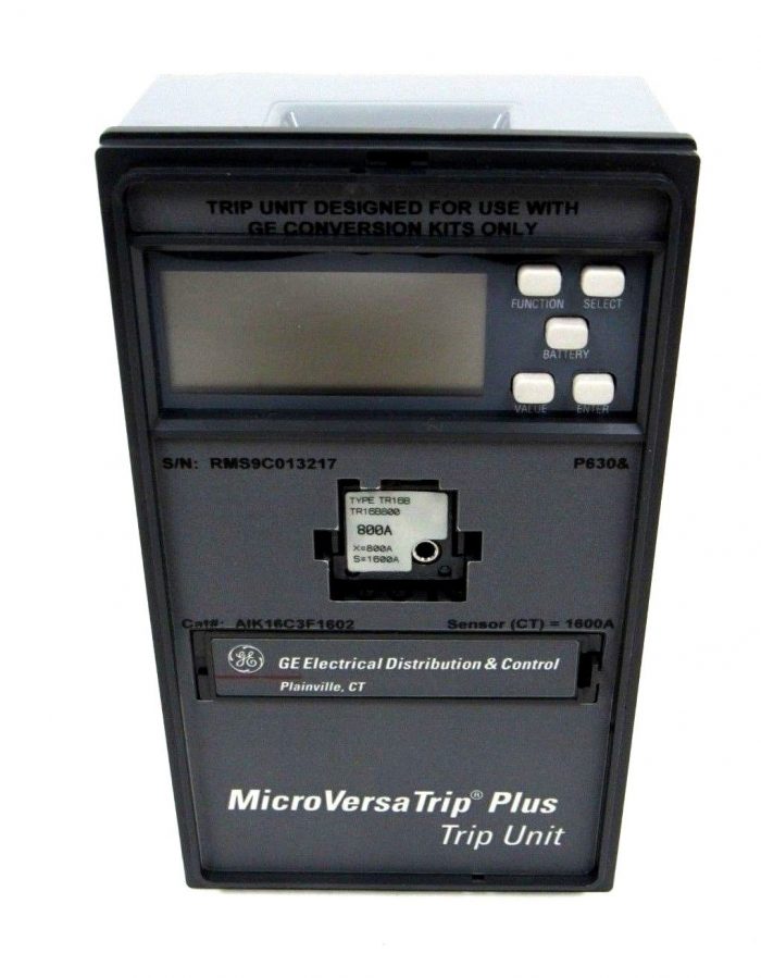 USED GENERAL ELECTRIC AIK16C3F1602 MICROVERSATRIP PLUS UNIT 1600A-800A - Image 3