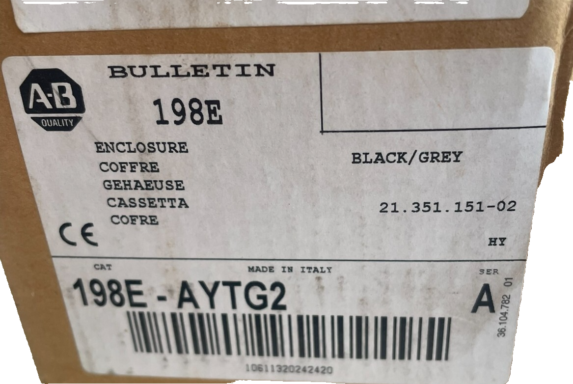 ALLEN BRADLEY 198E-AYTG2 ENCLOSURE BOX SER. A 198EAYTG2 NEW, SURPLUS - Image 6