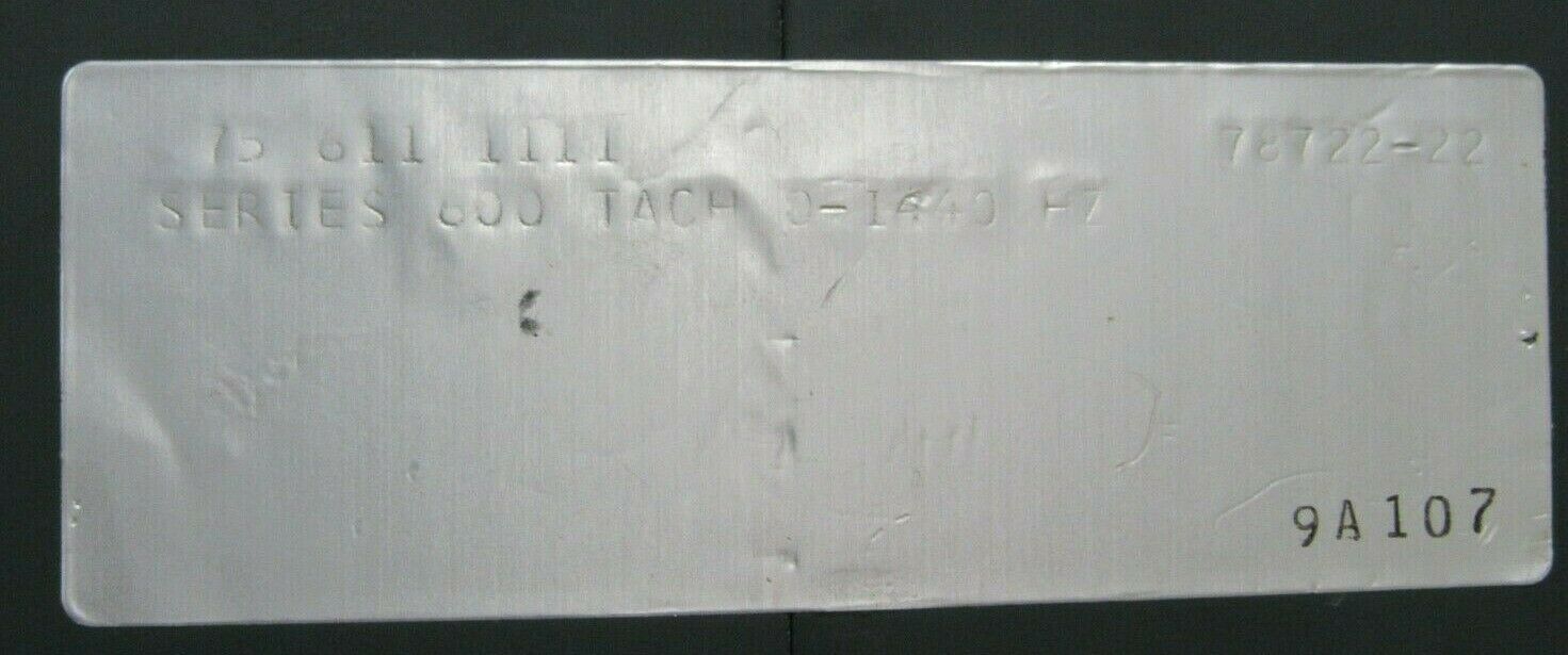 NEW AIRPAX 75-611-1111 78722-22 PRECISION TACHOMETER SERIES 600 756111111 - Image 4