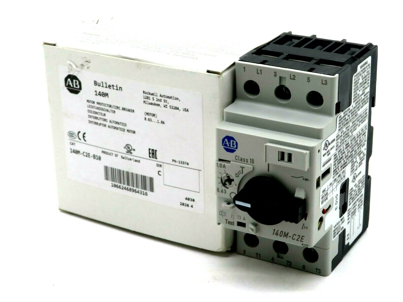 NEW ALLEN BRADLEY 140M-C2E-B10 MOTOR PROTECTOR SERIES C 140MC2EB10