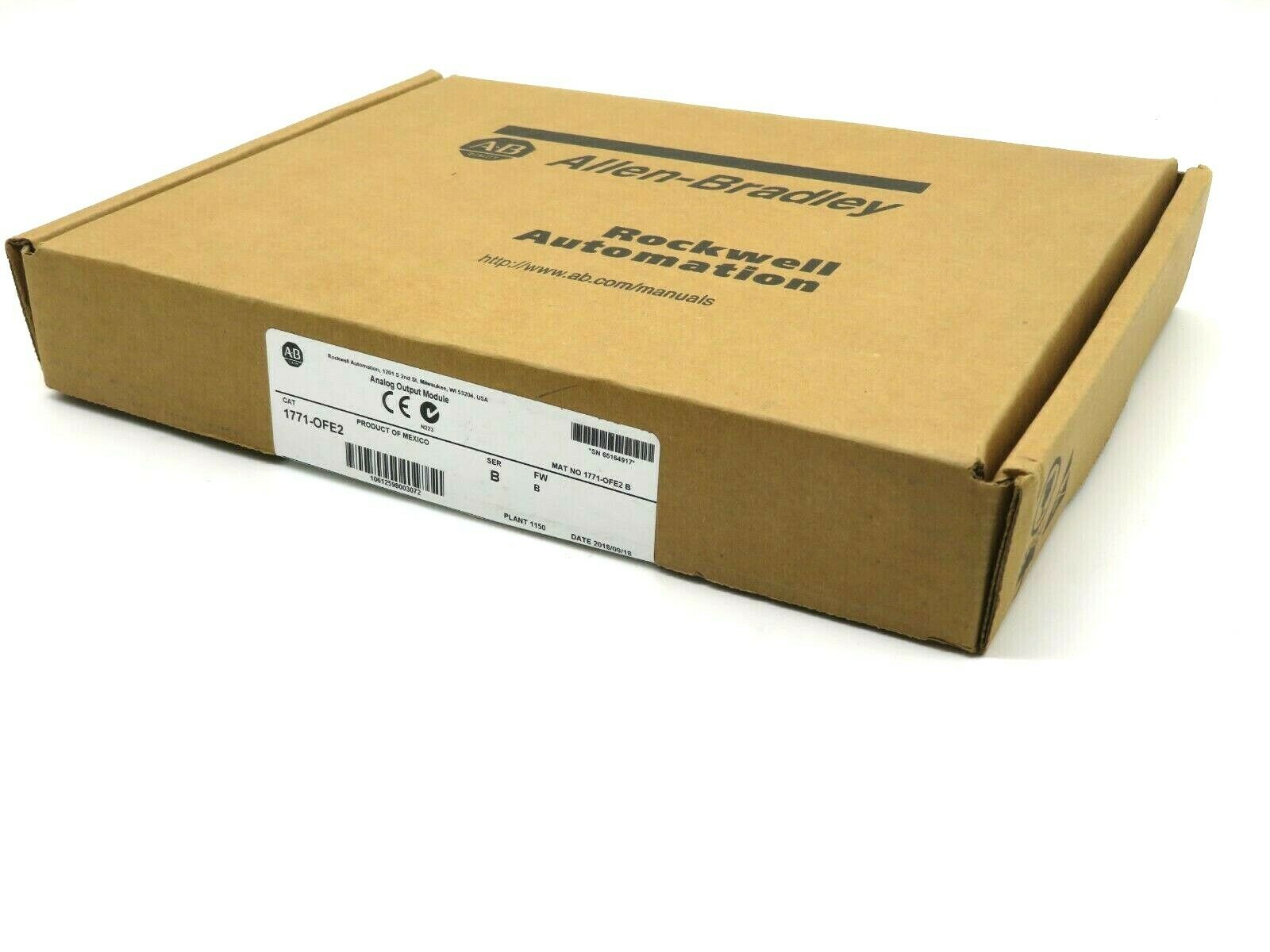 NEW ALLEN BRADLEY 1771-OFE2 ANALOG OUTPUT MODULE SERIES B 1771OFE2