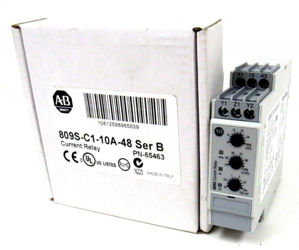 NEW ALLEN BRADLEY 809S-C1-10A-48 CURRENT RELAY SER B 65463 809SC110A48