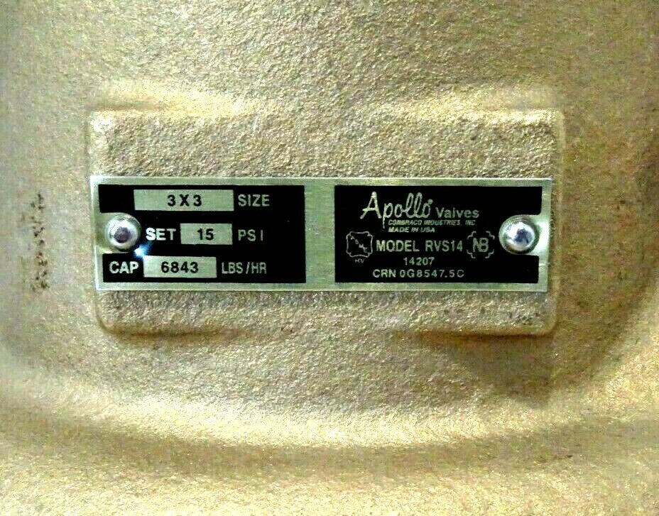 NEW APOLLO VALVES RVS14-315 SAFETY VALVE 3