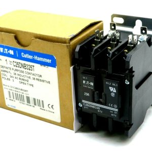 NEW CUTLER HAMMER C25DNB325T DEFINITE PURPOSE CONTACTOR 3 POLES 24V 50/60HZ
