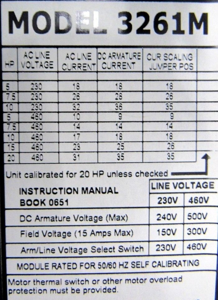 NEW FINCOR 3261M DC DRIVE 106046102-F 20HP 460V - Image 8