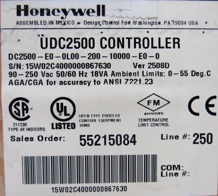 NEW HONEYWELL DC2500-E0-0L00-200-10000-E0-0 TEMPERATURE CONTROLLER UDC2500 - Image 6
