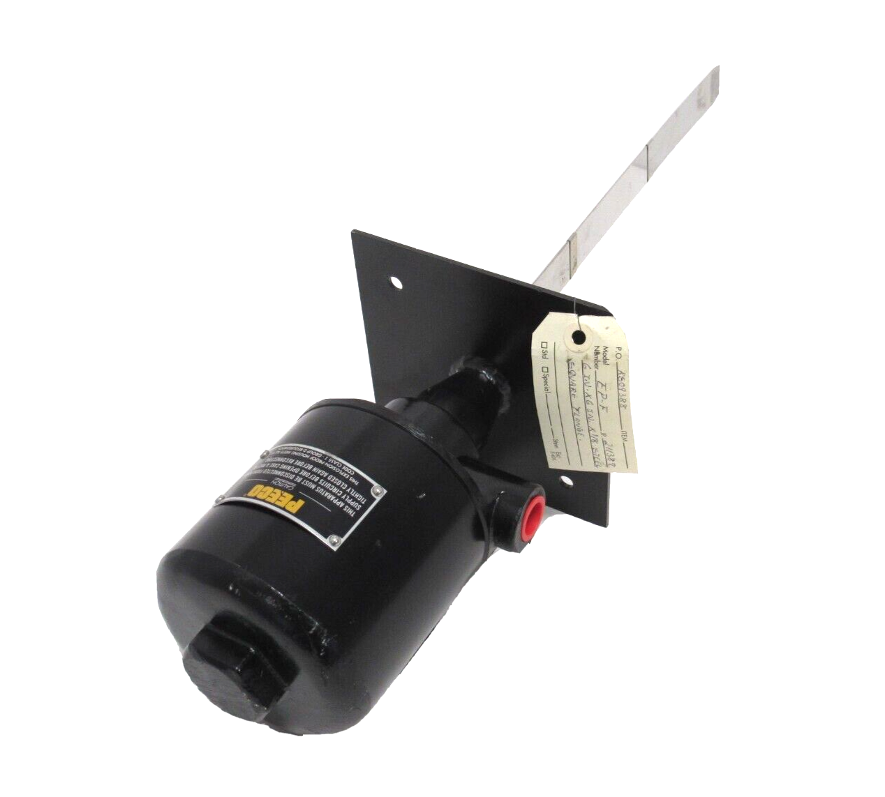 NEW PEECO EP-F FLOW SWITCH 600PSI 300F 6"x6"x1/8" SQUARE FLANGE EPF