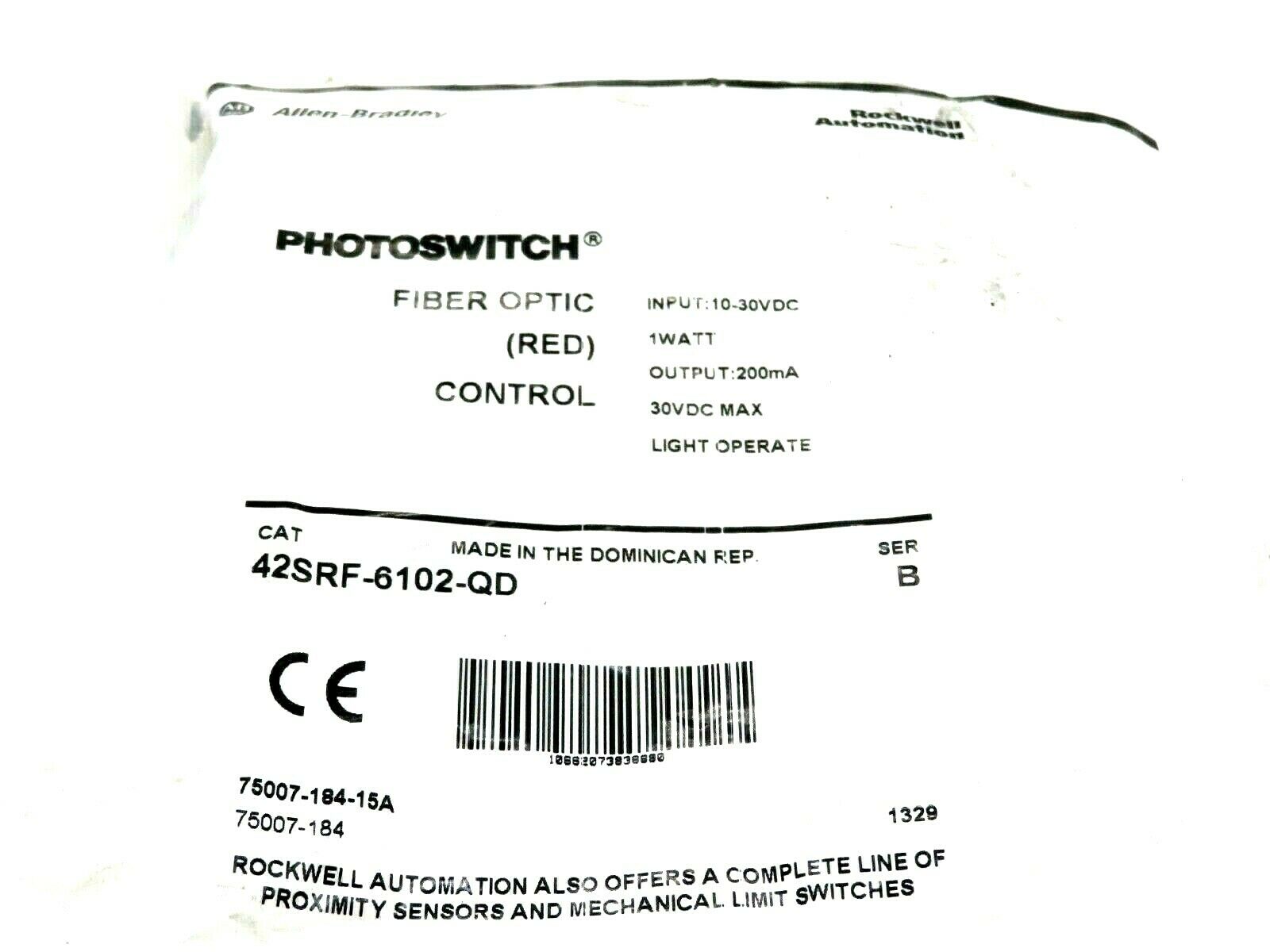 NEW SEALED ALLEN BRADLEY 42SRF-6102-QD FIBER OPTIC CONTROL SERIES B 42SRF610QD - Image 3