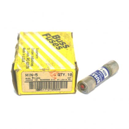 10 NEW COOPER BUSSMANN MIN-5 FUSES MIN5