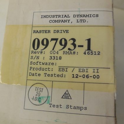INDUSTRIAL DYNAMICS 09793-1 RASTER DRIVE 097931