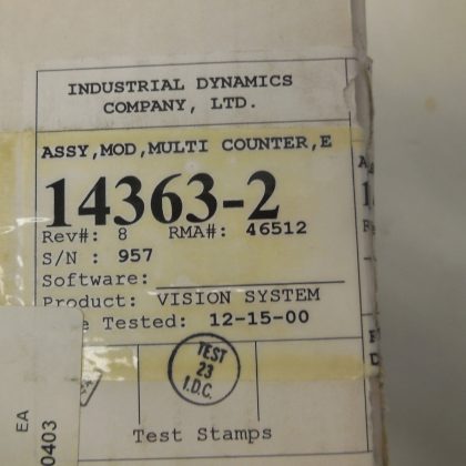 INDUSTRIAL DYNAMICS 14363-2 MULTI COUNTER ASSY. MODULE 143632