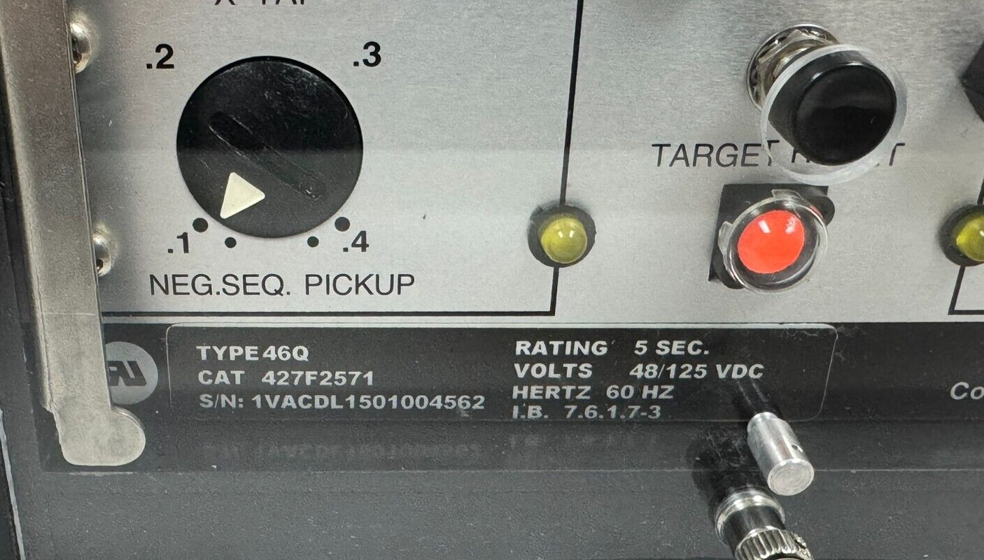 NEW ABB 427F2571 NEG. SEQ. O.C. RELAY TYPE: 46Q 5-SEC. 48/125VDC 60HZ - Image 5