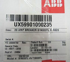 NEW ABB S1N020TL CIRCUIT BREAKER