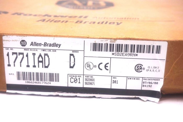 NEW ALLEN BRADLEY 1771-IAD INPUT MODULE SER.D REV.C01 1771IAD - Image 4