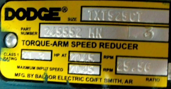 NEW DODGE TXT525BT SHAFT MOUNT REDUCER 25.56:1 TXT525CT 245552 - Image 5