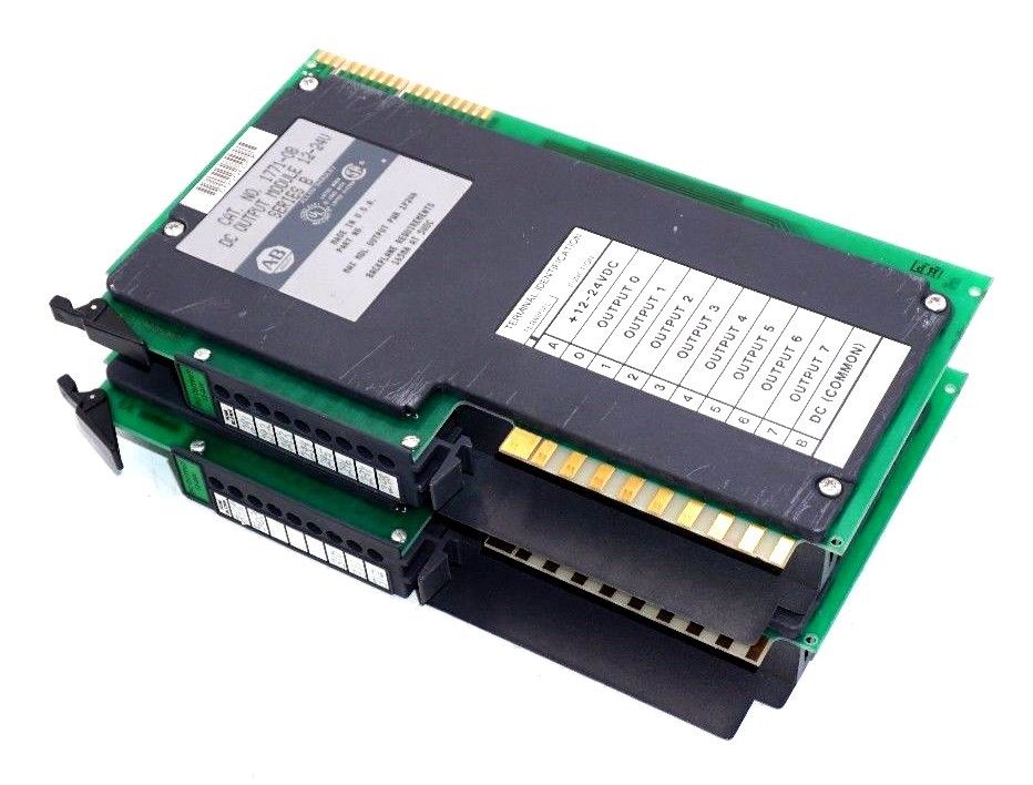 2 USED ALLEN BRADLEY 1771-0B SER. B OUTPUT MODULES 17710B