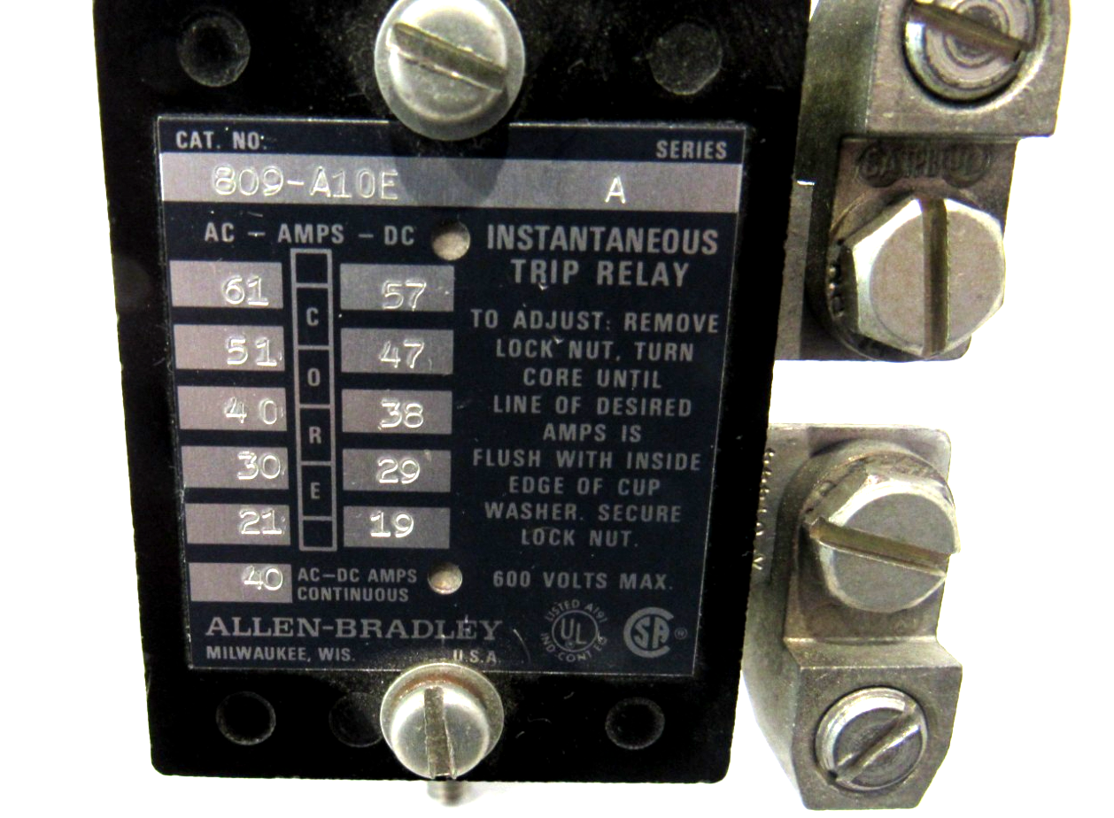 ALLEN BRADLEY 809-A10E TRIP RELAY SER.A 809A10E NEW SURPLUS - Image 4