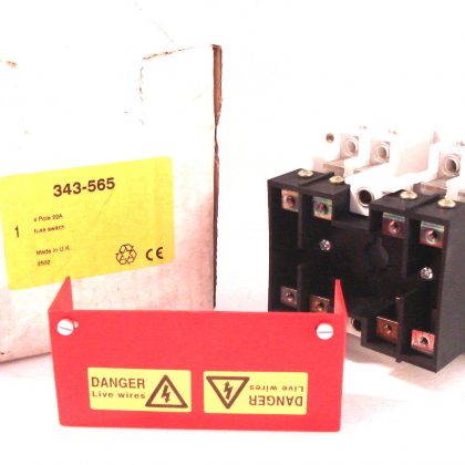 NEW 343-565 FUSE SWITCH 4 POLE 22A