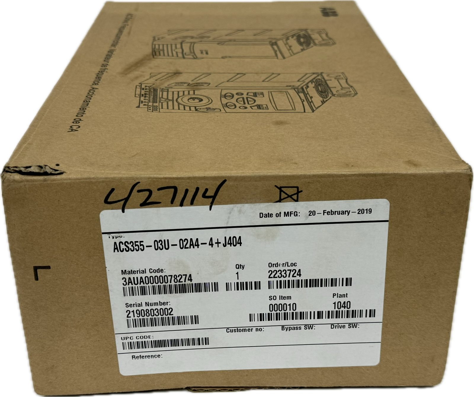 NEW ABB ACS355-03U-02A4-4+J404 AC DRIVE VFD ACS35503U02A44J404 - Image 4