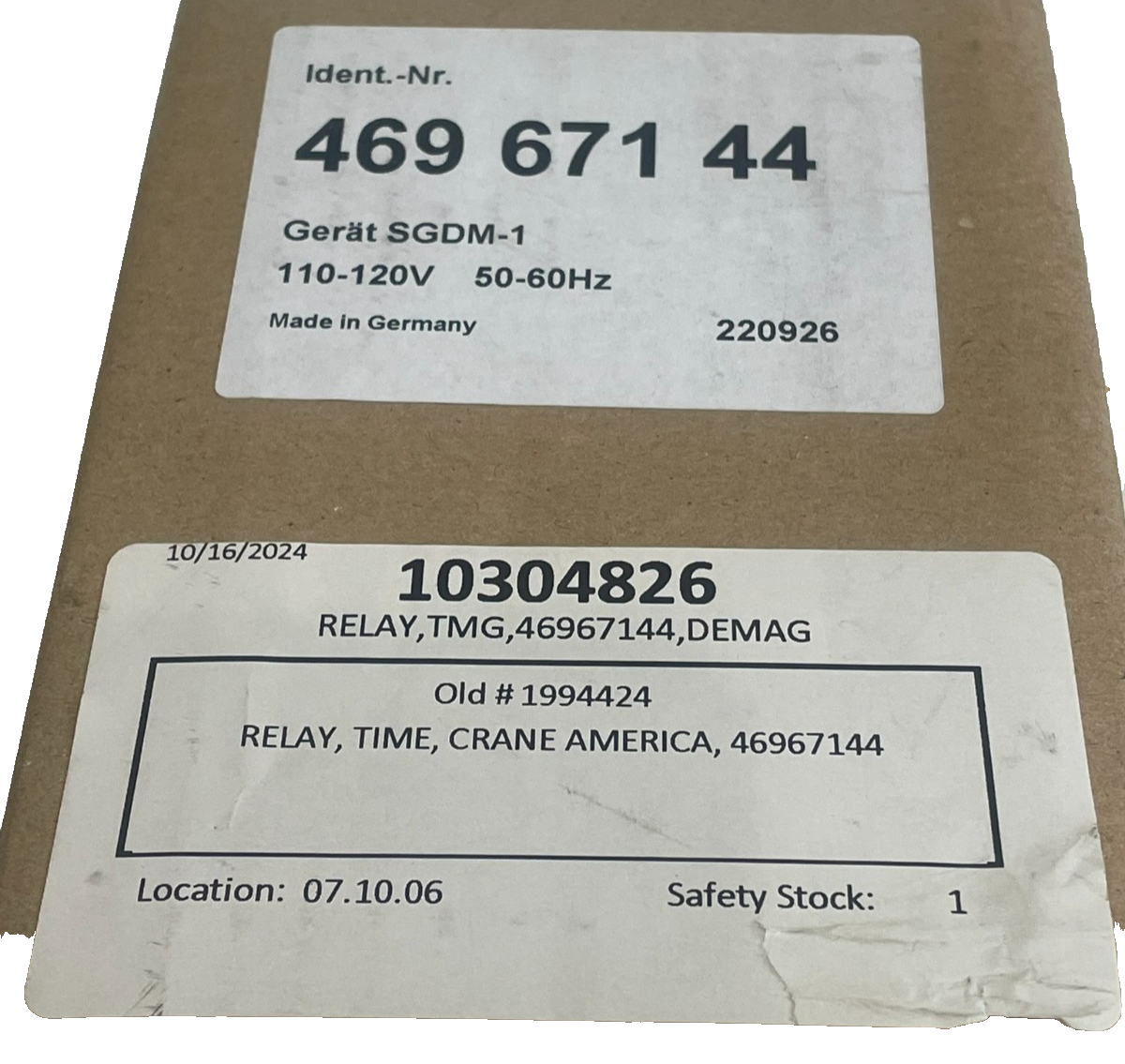 NEW DEMAG 469 671 44 RELAY TIMER 110-120V 46967144 - Image 5