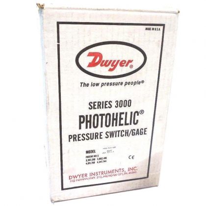 NEW DWYER A3000-15HG-TAMP PRESSURE SWITCH A300015HGTAMP