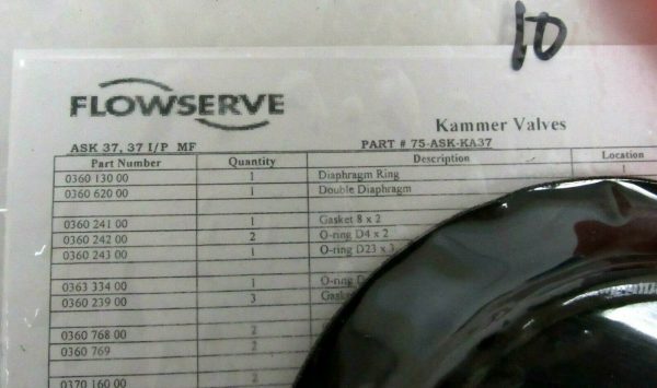 NEW FLOWSERVE 75-ASK-KA37 KAMMER VALVES REPAIR KIT 75ASKKA37 - Image 5