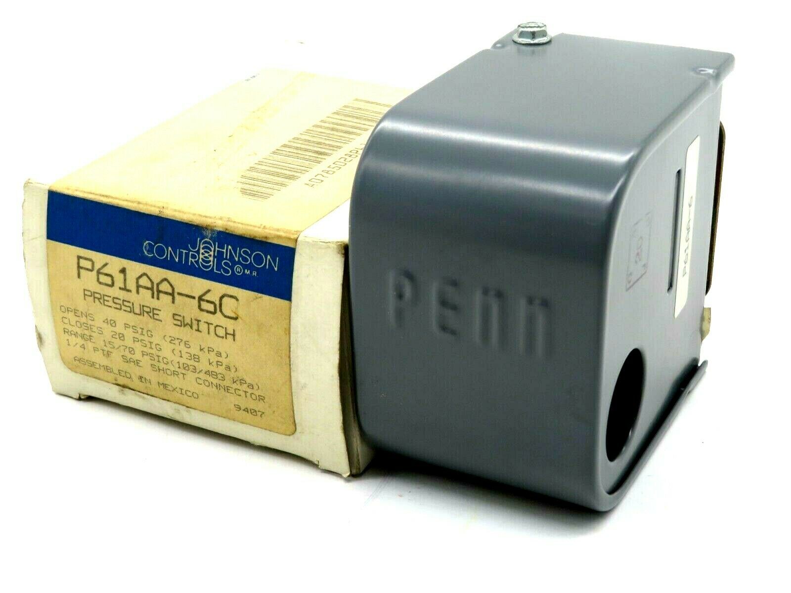 NEW JOHNSON CONTROLS P61AA-6C PRESSURE SWITCH P61AA6C