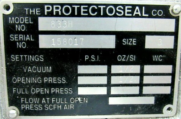 NEW PROTECTOSEAL 833H COMBINATION CONSERVATION VENT AND FLAME ARRESTER - Image 8