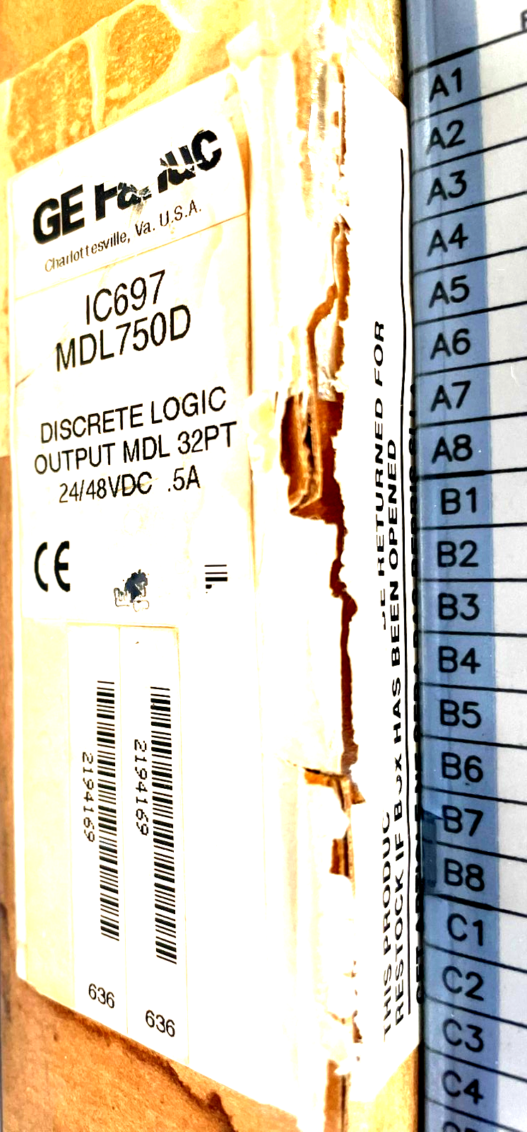 USED GE FANUC IC697MDL750D LOGIC OUTPUT MDL 32PT 24/48VDC .5A - Image 6