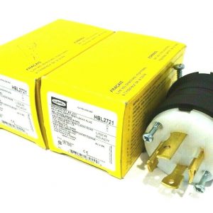 2 NEW HUBBELL HBL2721 TWIST LOCK PLUG