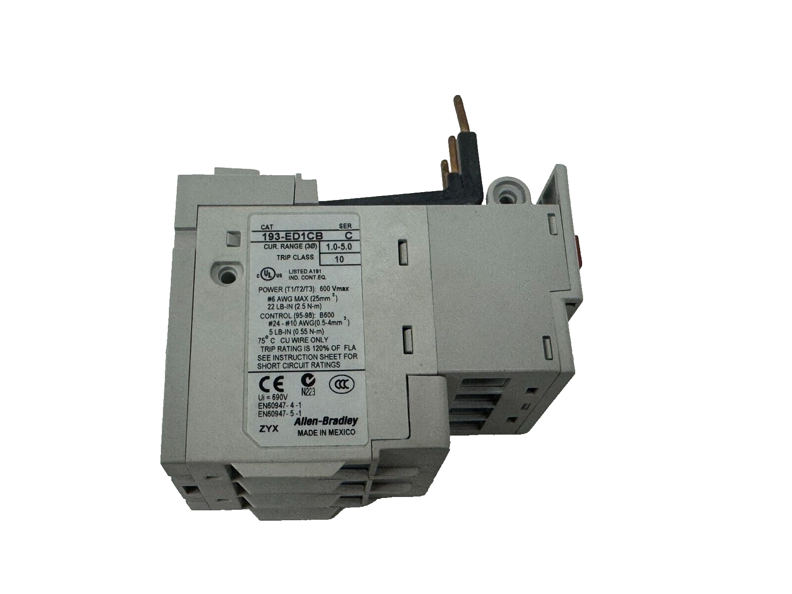 ALLEN BRADLEY 193-ED1CB OVERLOAD RELAY SER. C 193ED1CB NEW SURPLUS - Image 4