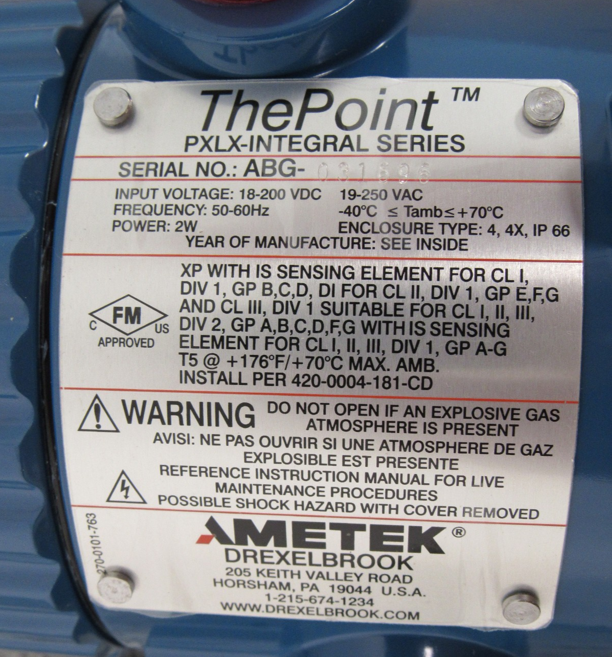 NEW AMETEK 700-0202-002 SENSING UNIT 409074-1-1 7000202002 - Image 6