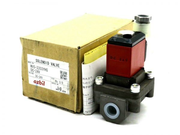 NEW AZBIL MVS-2203YHS SOLENOID VALVE DC 24V 3/8" MVS2203YHS