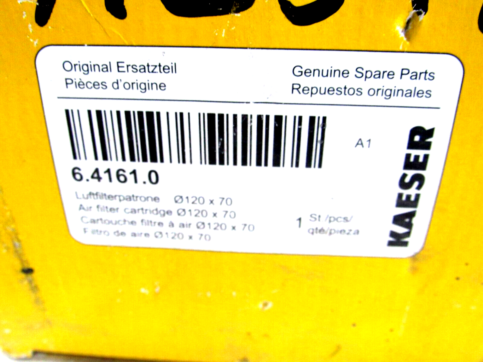 NEW KAESER 64161.0 AIR FILTER CARTRIDGE 641610 - SB Industrial Supply, Inc.