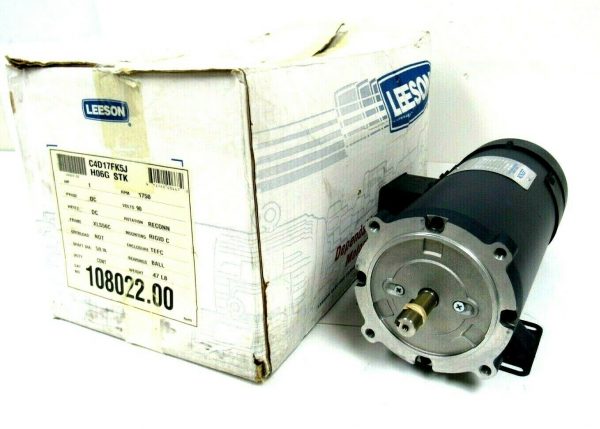 NEW LEESON 108022.00 MOTOR 1HP 90VDC 1750 RPM 5/8" SHAFT DIA. C4D17FK5J