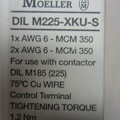 NEW MOELLER ELECTRIC DIL-M225-XKU-S CONTACTOR ACCESSORY DILM225XKUS