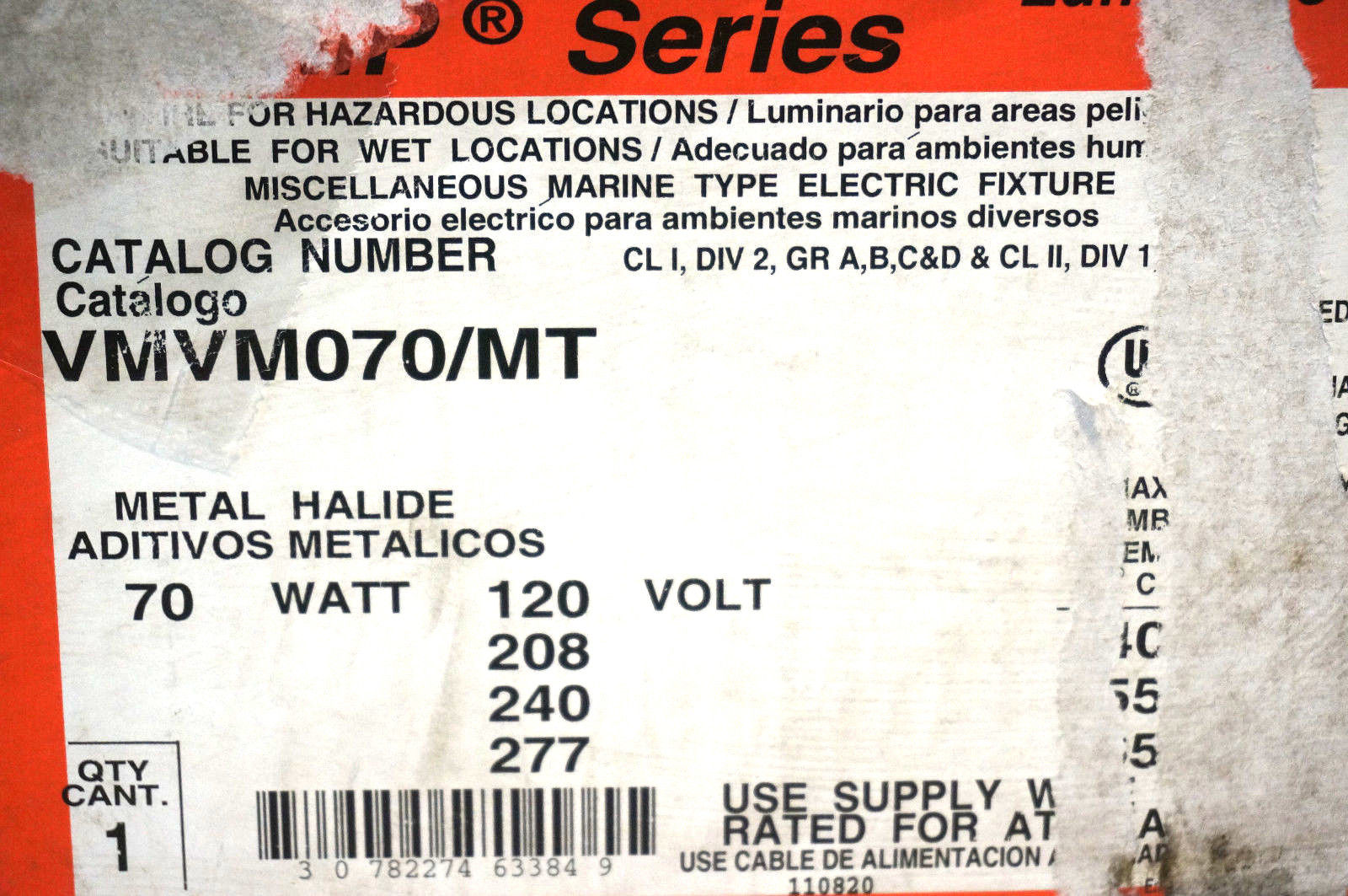 NEW SEALED CROUSE HINDS VMVM070/MT BALLAST LIGHT FIXTURE VMVM070MT - Image 3