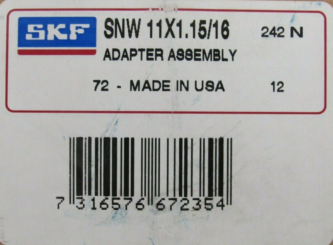 NEW SKF SAF 22511/C3 PILLOW BLOCK BEARING 22211 EK/C3 SNW 11X1.15/16 SAF22511C3 - Image 6