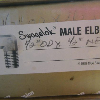 NEW SWAGELOK MALE ELBOWS 1/2OD X 1/2 NPT