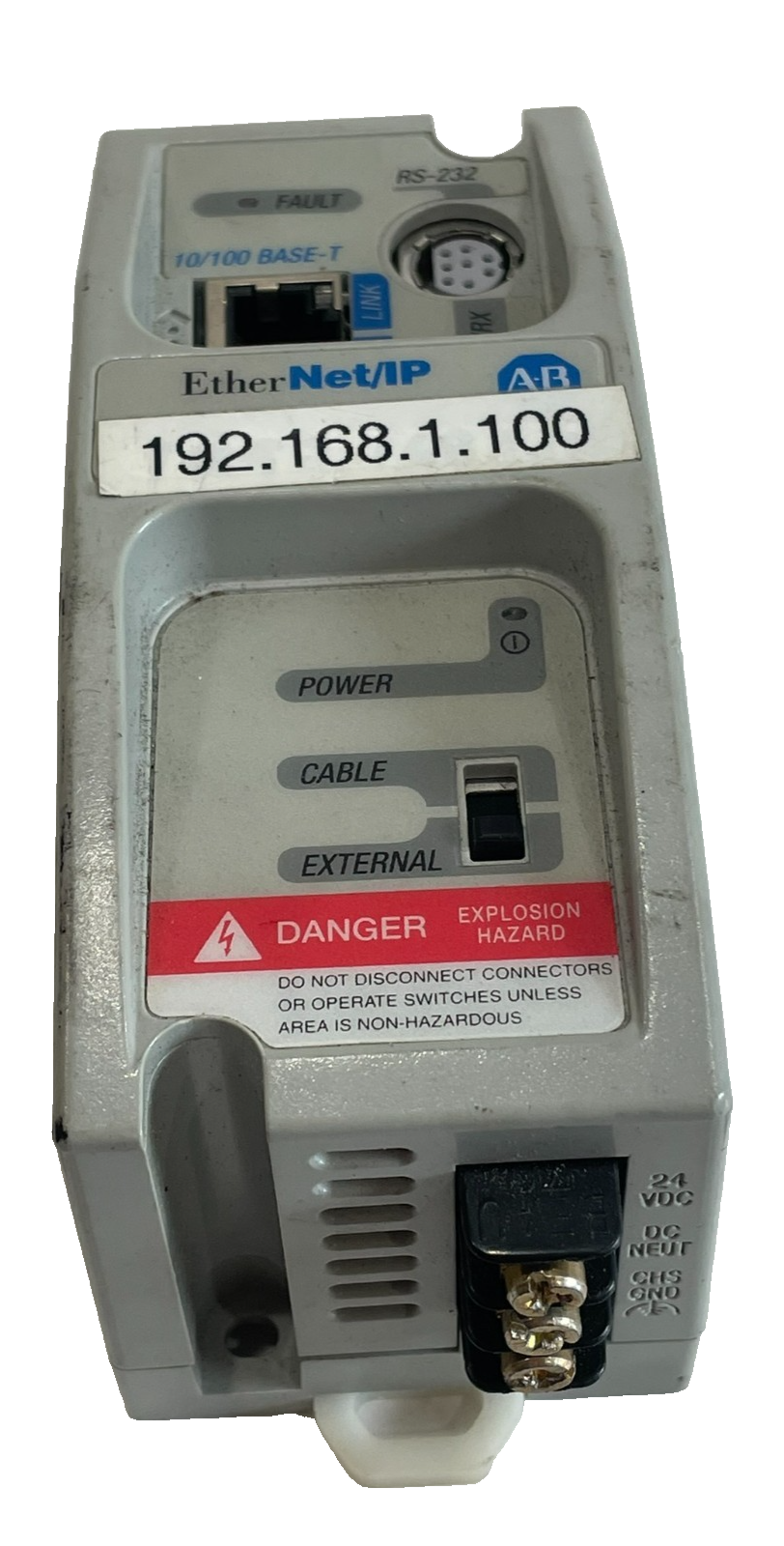 USED ALLEN BRADLEY 1761-NET-ENI INTERFACE MODULE SER.D REV B FRN 3.00 1761NETENI - Image 4