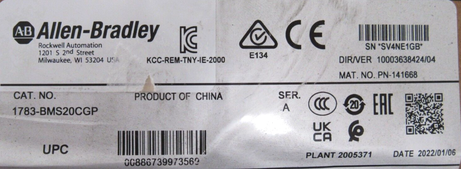 ALLEN BRADLEY 1783-BMS20CGP ETHERNET SWITCH SER.A 1783BMS20CGP NEW SURPLUS - Image 4