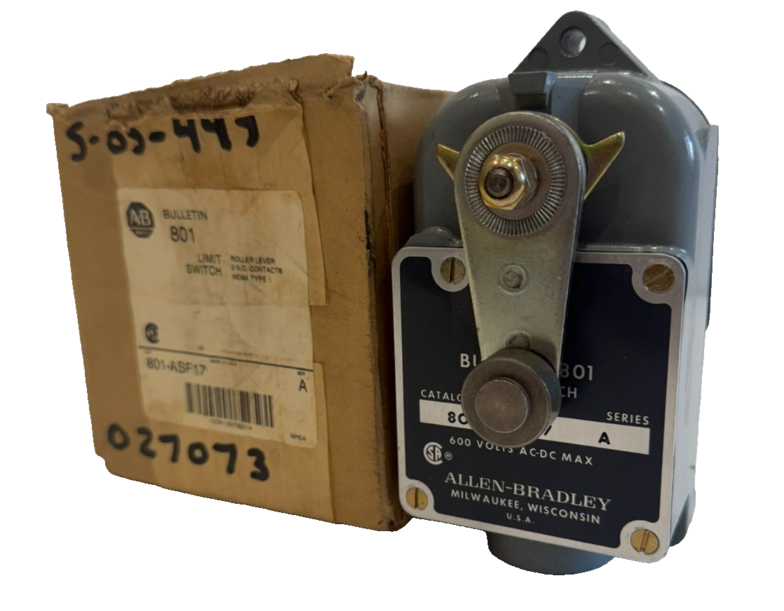 ALLEN BRADLEY 801-ASF17 LIMIT SWITCH SER .A 801ASF17 NEW, SURPLUS