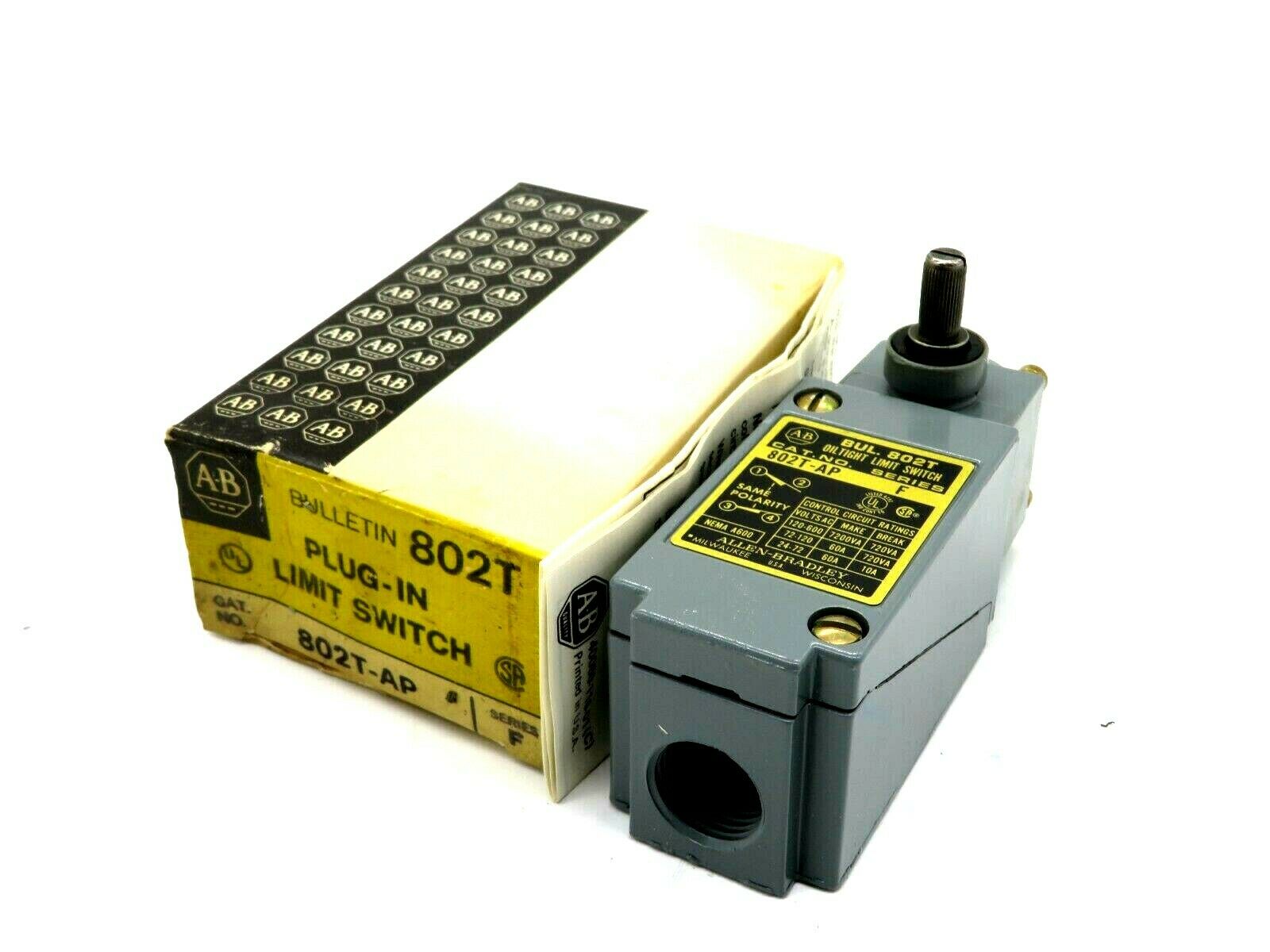 NEW ALLEN BRADLEY 802T-AP PLUG IN LIMIT SWITCH 802TAP SERIES F
