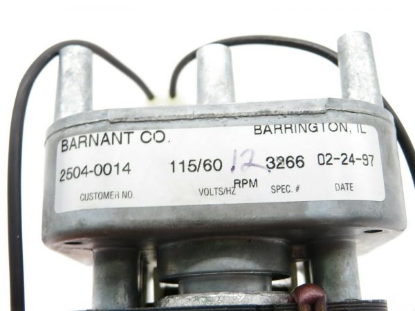 NEW BARNANT CO. 2504-0014 MOTOR 12 RPM 115V 60HZ 25040014 - Image 3