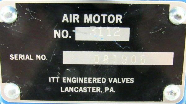 NEW ITT ENGINEERED VALVES 3112 AIR MOTOR VALVE - Image 4